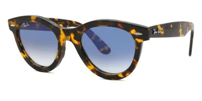 Ray Ban Wayfarer Way Blue Gradient Oval Unisex Sunglasses Rb2241 13323f 54 In Brown
