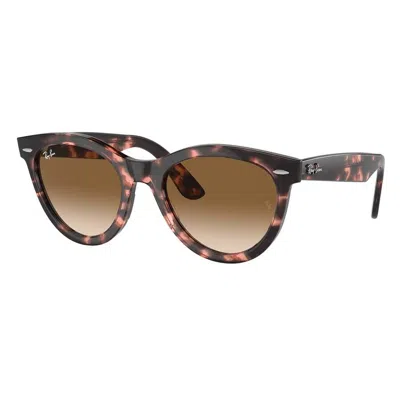 Ray Ban Wayfarer Way Brown Gradient Oval Unisex Sunglasses Rb2241f 133451 54