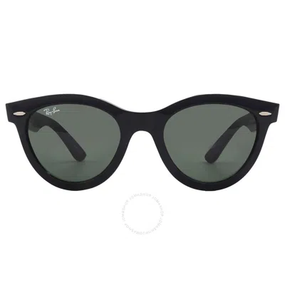 Ray Ban Wayfarer Way Green Round Unisex Sunglasses Rb2241 901/31 51 In Black