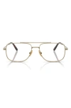 Ray Ban Ray-ban William Titanium 56mm Square Optical Glasses In Gold Flash