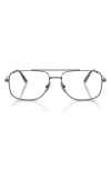 Ray Ban Ray-ban William Titanium 56mm Square Optical Glasses In Gunmetal