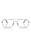 Ray Ban Ray-ban William Titanium 56mm Square Optical Glasses In Silver