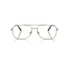 Ray Ban William Titanium Optics Eyeglasses Arista Gold Frame Clear Lenses Polarized 58-17 In Arista Gold