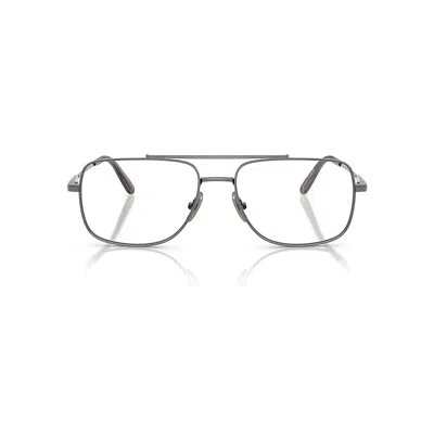 Ray Ban William Titanium Optics Eyeglasses Gunmetal Frame Clear Lenses Polarized 58-17