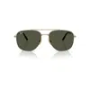 Ray Ban William Titanium Sunglasses Arista Gold Frame Green Lenses 59-17 In Arista Gold