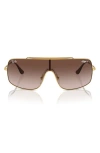 Ray Ban Wings Iii 36mm Square Wrap Sunglasses In Gold Flash