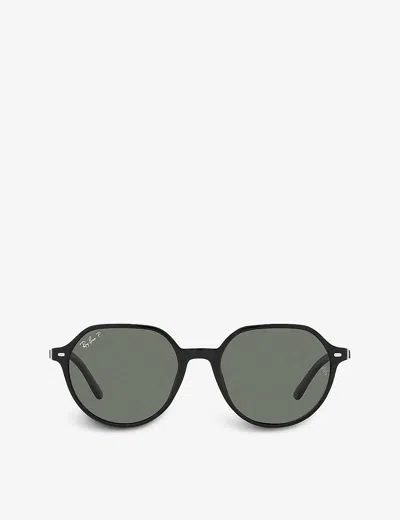 RAY BAN WOMENS BLACK RB219553 THALIA SQUARE-FRAME ACETATE SUNGLASSES,44225826
