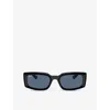 Ray Ban Womens Black Rb4395 Kiliane Pillow-frame Acetate Sunglasses In Black