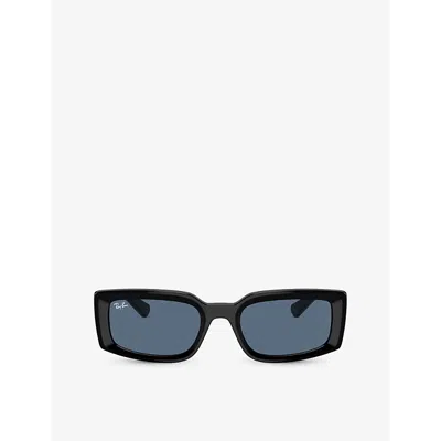 Ray Ban Womens Black Rb4395 Kiliane Pillow-frame Acetate Sunglasses