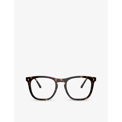 Ray Ban Ray-ban Womens Brown Rx2210v Square-frame Acetate Optical Glasses