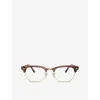 RAY BAN RAY-BAN WOMEN'S BROWN RX5154 CLUBMASTER SQUARE-FRAME ACETATE OPTICAL GLASSES