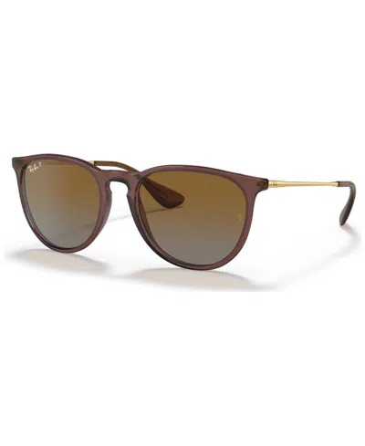 Ray Ban Women's Erika Polarized Sunglasses, Rb4171 In Transparent Dark Brown