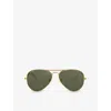 Ray Ban Ray-ban Womens Gold Rb3025 Aviator-frame Metal Sunglasses In Gold