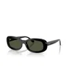Ray Ban Women's Oval Sunglasses, Rb2221 In Black