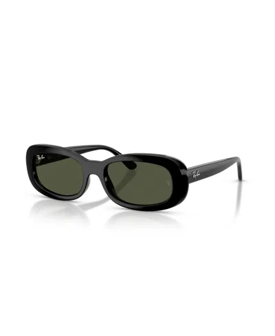 Ray Ban Women's Oval Sunglasses, Rb2221 In Black