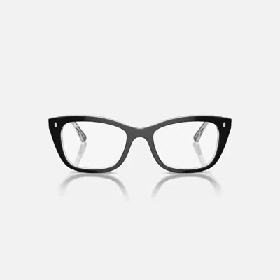 Ray Ban Women's Pillow Eyeglasses In Clear In Black