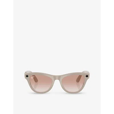 Ray Ban Ray-ban Womens Pink Rw4010 Skyler Cat-eye Acetate Sunglasses In Cinnamon Pink