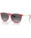 Ray Ban Women's Polarized Sunglasses, Rb4171 Disney Collection Erika In Transparent Red,minnie