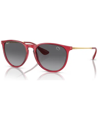 Ray Ban Women's Polarized Sunglasses, Rb4171 Disney Collection Erika In Transparent Red,minnie
