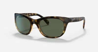 Ray Ban Women's Rb4216 Square Sunglasses In Polished Havana, Dark Green