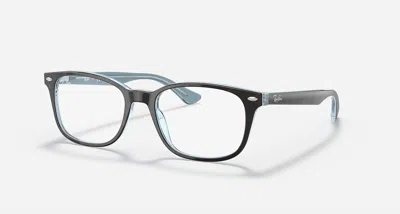 Ray Ban Women's Rb5375 Optics Square Eyeglass Frames In Polished Havana On Light Blue