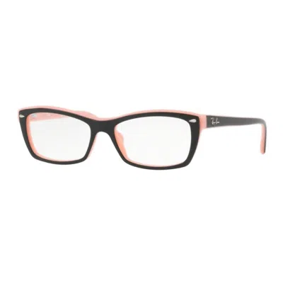 Ray Ban Women's Rx5255 Eyeglasses In Black/ Pink