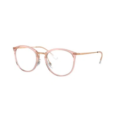 Ray Ban Women's Rx7140 Glasses In Transparent Pink In Multi