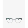 RAY BAN RAY-BAN WOMEN'S TURQUOISE RX5154 CLUBMASTER SQUARE-FRAME ACETATE OPTICAL GLASSES