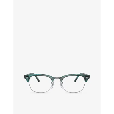 Ray Ban Ray-ban Womens Turquoise Rx5154 Clubmaster Square-frame Acetate Optical Glasses