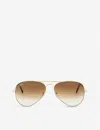 Ray Ban Ray-ban Womens Arista Original Aviator Metal-frame Sunglasses With Brown Gradient Lenses Rb3025 58 In Arista