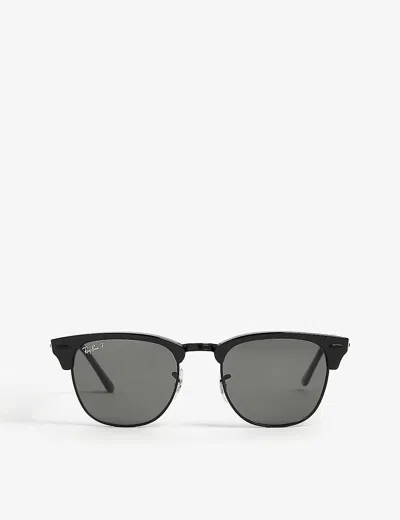 Ray Ban Rb 3016 Clubmaster Acetate Sunglasses In Black