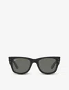 Ray Ban Ray-ban Womens Black Rb0840s Mega Wayfarer Acetate Sunglasses In Black