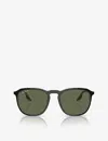 Ray Ban Ray-ban Womens Black Rb2203 Square-frame Acetate Sunglasses In Black
