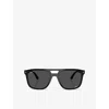 Ray Ban Womens Rb2213ch Square-frame Propionate Sunglasses Black In Black