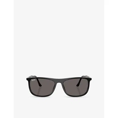 Ray Ban Womens Rb2216 Rectangle-frame Acetate Sunglasses Black