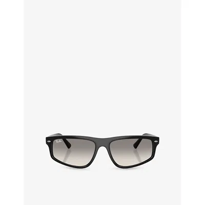 Ray Ban Womens Black Rb2225 Irregular-frame Propionate Sunglasses