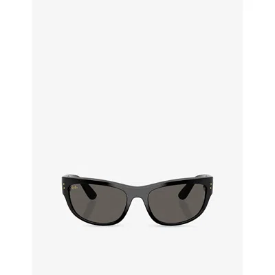 Ray Ban Womens Ray-ban Rb2289 Mega Balorama Pillow-frame Acetate Sunglasses In Black