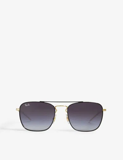 Ray Ban Rb3588 Square-frame Sunglasses In Black
