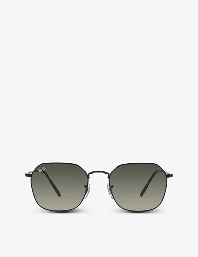 RAY BAN WOMENS BLACK RB3694 JIM HEXAGONAL-FRAME METAL SUNGLASSES,62750173