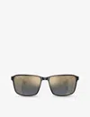 Ray Ban Womens Black Rb3721ch Chromance Square-frame Metal Sunglasses In Black