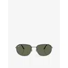 Ray Ban Womens Black Rb3754 Pillow-frame Metal Sunglasses