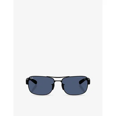 Ray Ban Womens Black Rb3763m Scuderia Ferrari Square-frame Acetate Sunglasses