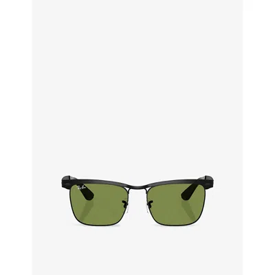 Ray Ban Womens Black Rb3875 Wayfarer Deluxe Square-frame Metal Sunglasses