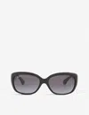 Ray Ban Rb4101 Jackie Rectangle-frame Sunglasses In Black