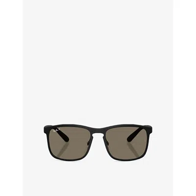Ray Ban Womens Black Rb4264 Square-frame Acetate Sunglasses