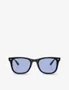 Ray Ban Womens Black Rb4420 Square-frame Polycarbonate Sunglasses In Black
