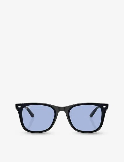 Ray Ban Womens Black Rb4420 Square-frame Polycarbonate Sunglasses