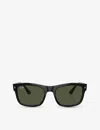 Ray Ban Ray-ban Womens Black Rb4428 Square-frame Propionate Sunglasses In Black