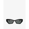 Ray Ban Zena Bio-based Sunglasses Black Frame Grey Lenses Polarized 49-22 In Black