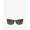 Ray Ban Womens Black Rb4452 Liteforce Square-frame Peek Sunglasses